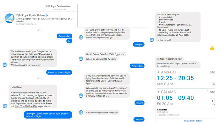 Chatbot KLM - Online marketing trend