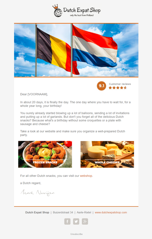 Nieuwsbrief Dutch Expat Shop