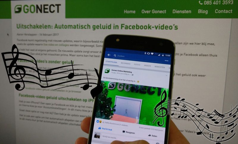 Facebook video geluid