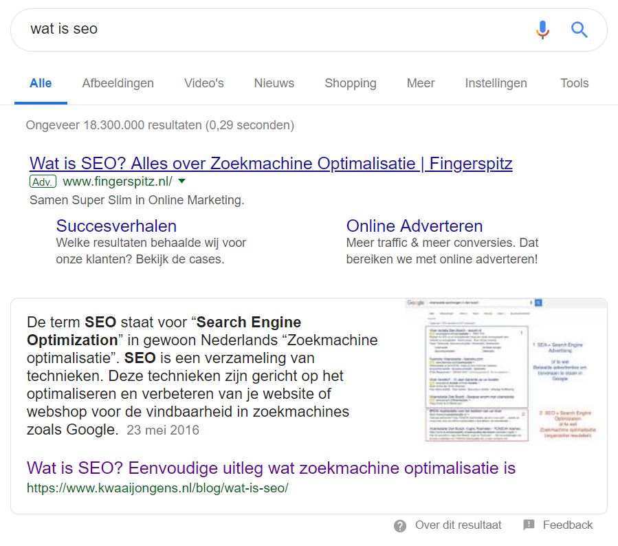 Featured snippet