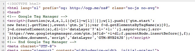 Google Tag Manager Script Broncode