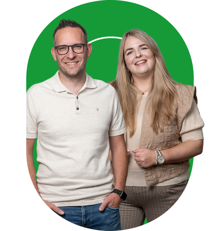 Ovaal groen stappenplan Gert-Manon