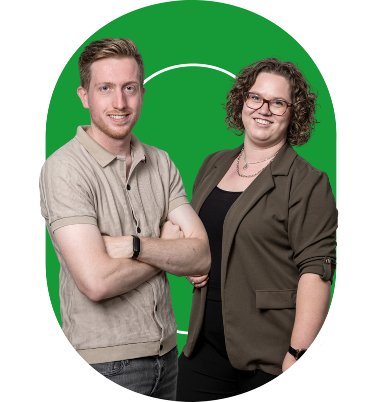 Ovaal groen stappenplan Willem-Naomi