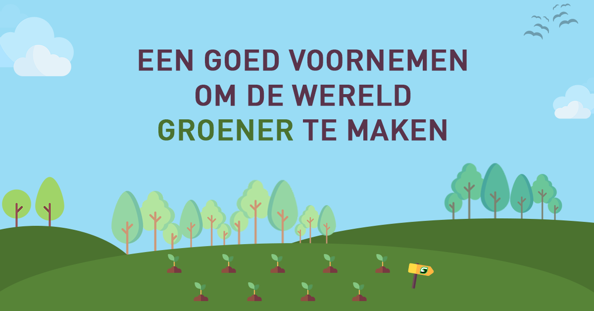 Goed voornemen om de wereld groener maken