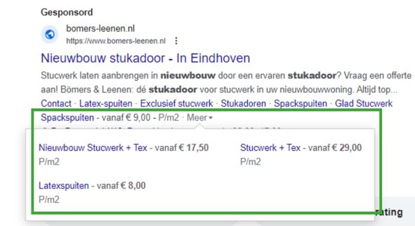 Google Ads Prijs Extensie