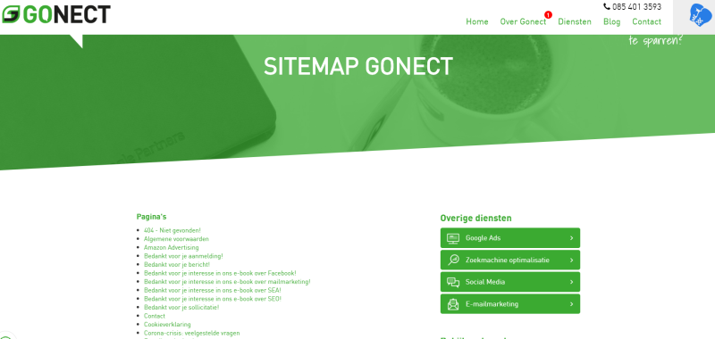 sitemap html voorbeeld