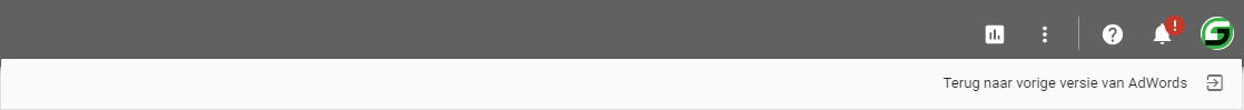 Adwords terug naar oude versie
